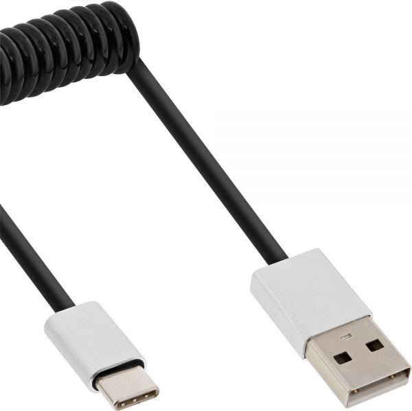 Kabel USB InLine USB-A - USB-C 2 m Czarny (35872)