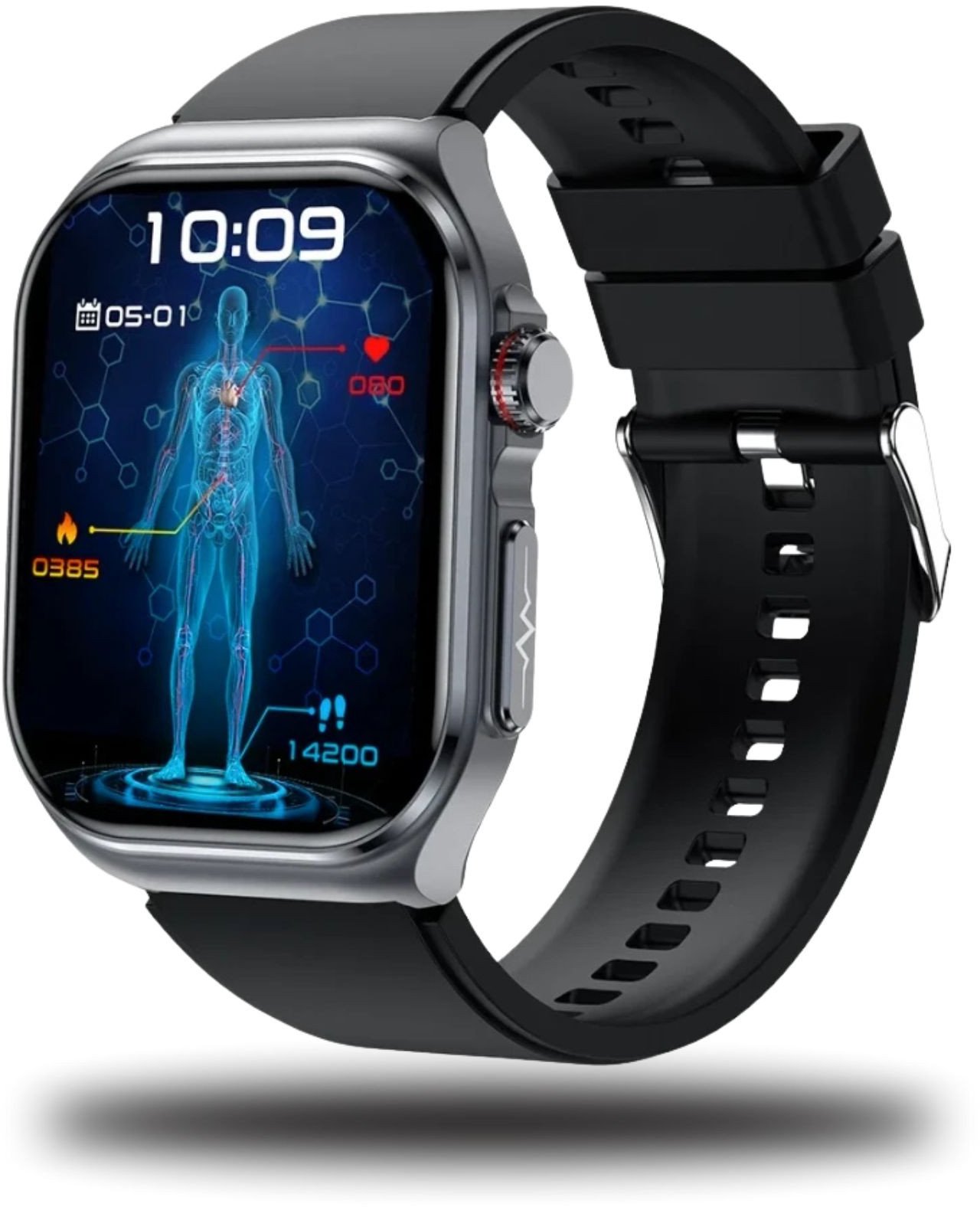 Zegarek SMARTWATCH Rubicon RNCF36 black/black silicon