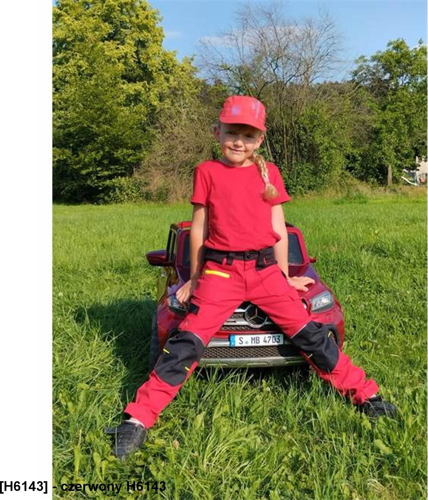 Ardon ARDON 4Xstretch - Spodnie dziecięce ARDON4Xstretch ciemno szare 98/104 - czerwony H6143 98-104