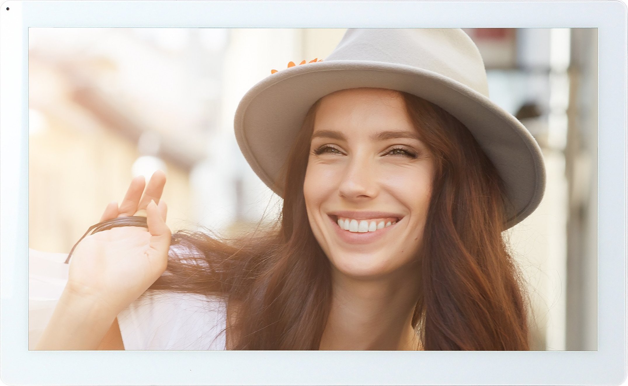 Orno GUARDO bezsłuchawkowy monitor do rozbudowy zestawu, LCD 10", sterowany z aplikacji, z gniazdem na kartę pamięci TF, funkcją sterowania bramą, bia