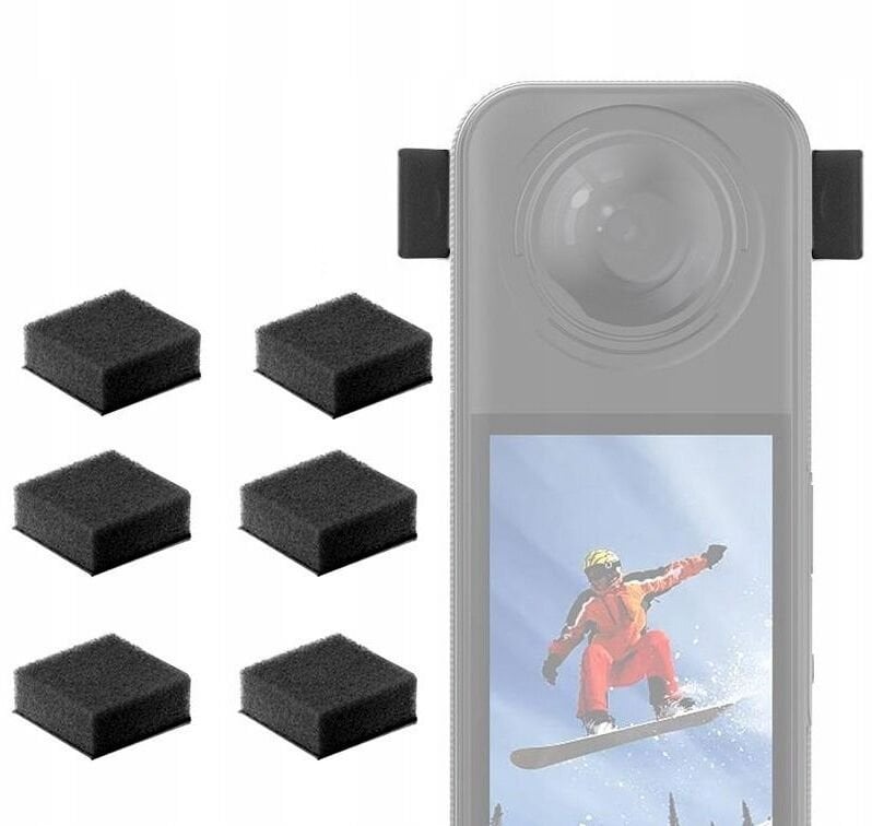 6x Osłona Pianka Gąbka Przeciwwietrzna Wiatrołap Do Insta360 X5 / X 5 / X4 / X3 / Pu775b