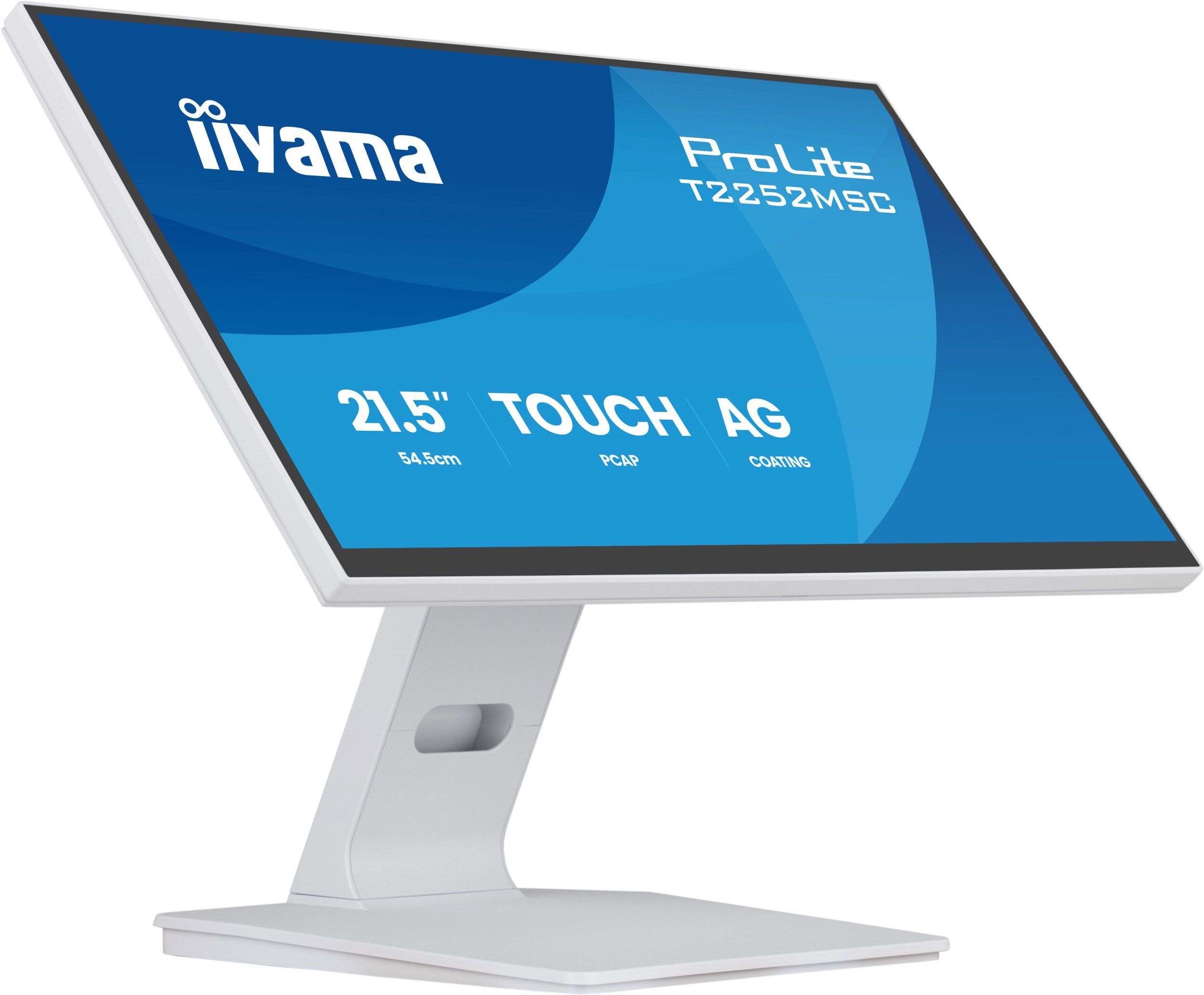 Monitor iiyama ProLite T2252MSC-W2AG monitor komputerowy 54,5 cm (21.4") 1920 x 1080 px Full HD LCD Ekran dotykowy Biały