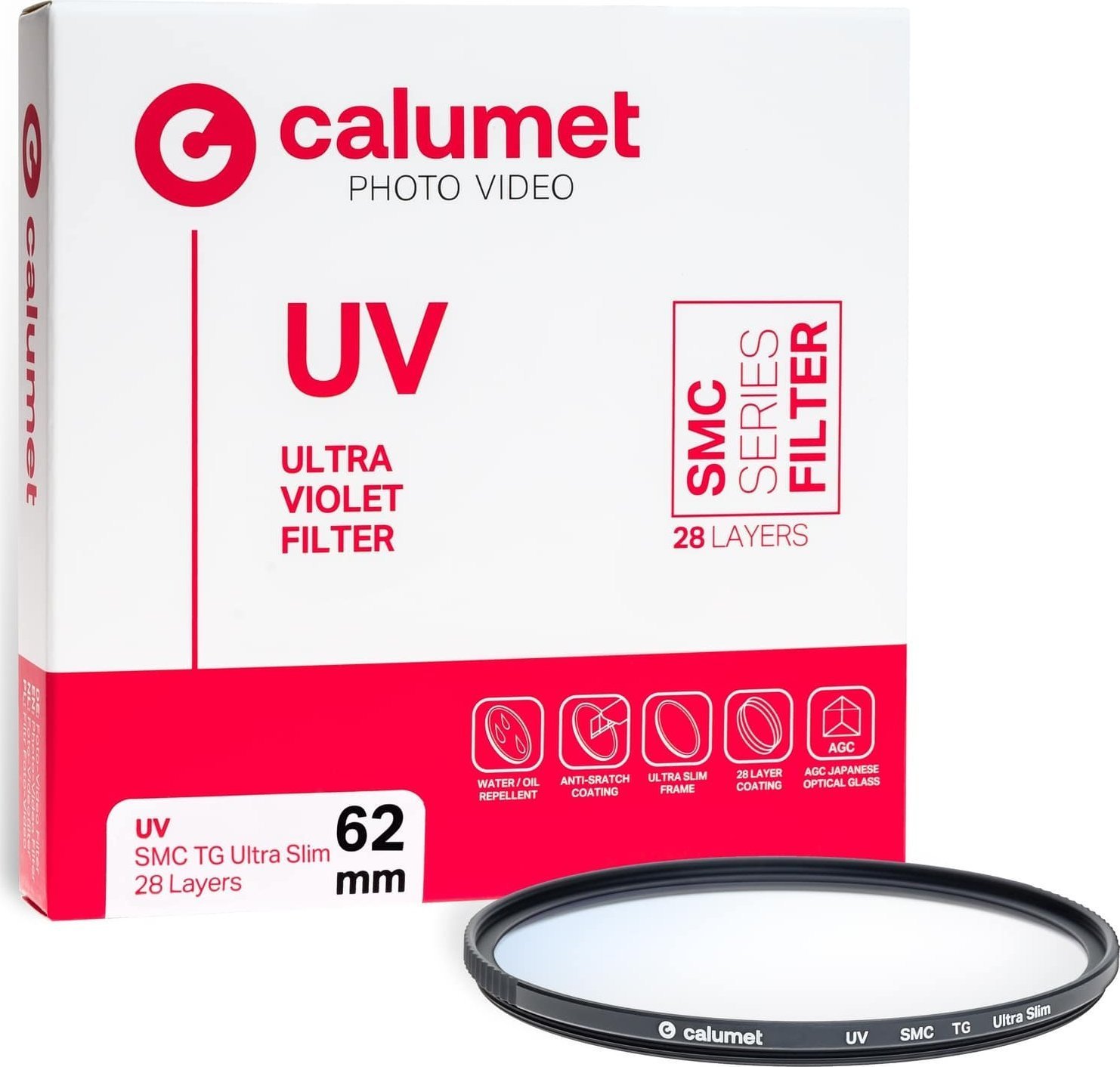 Calumet Filtr UV SMC TG 62 mm Ultra Slim 28 Layers