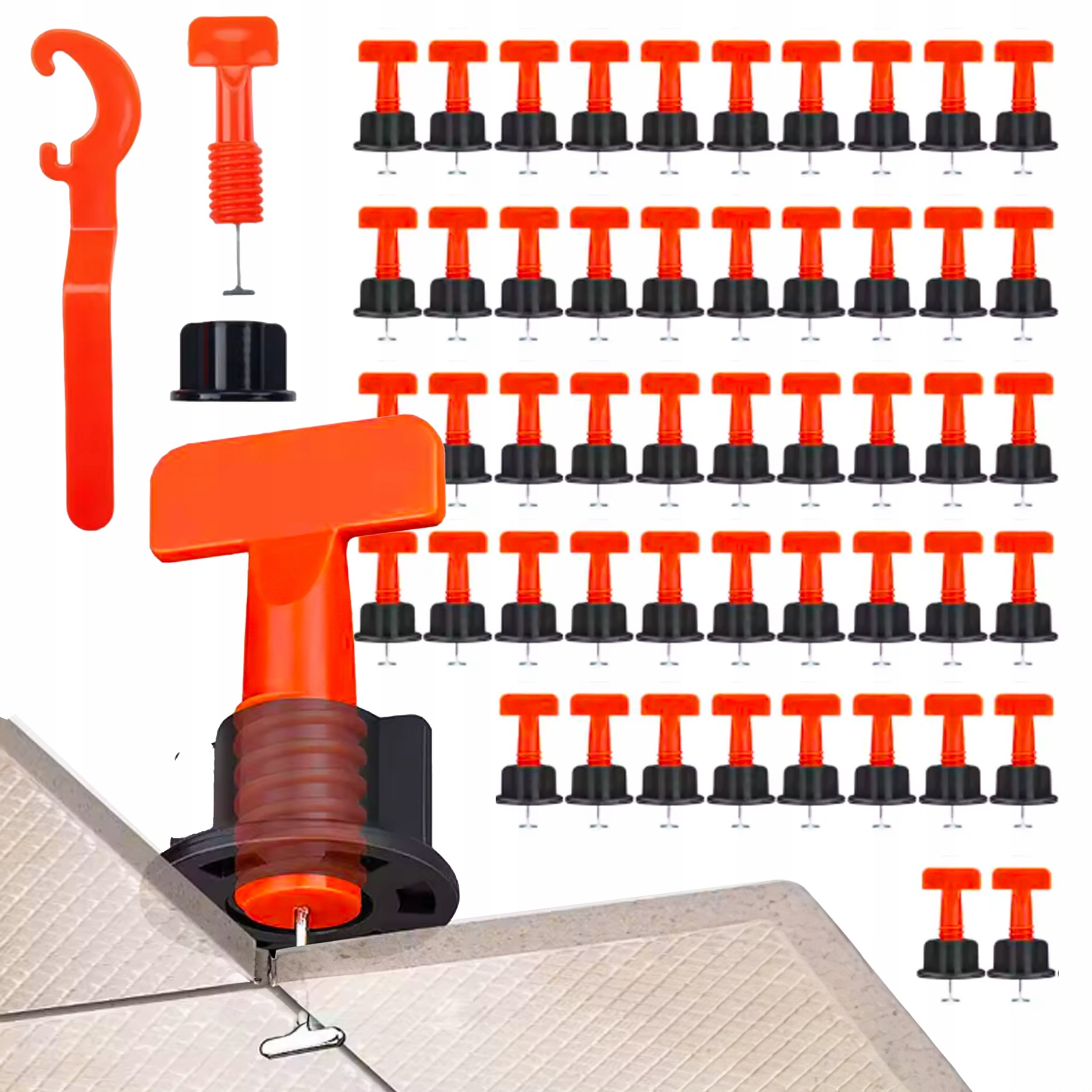 SYSTEM DO POZIOMOWANIA GLAZURY 50SZT KANZA