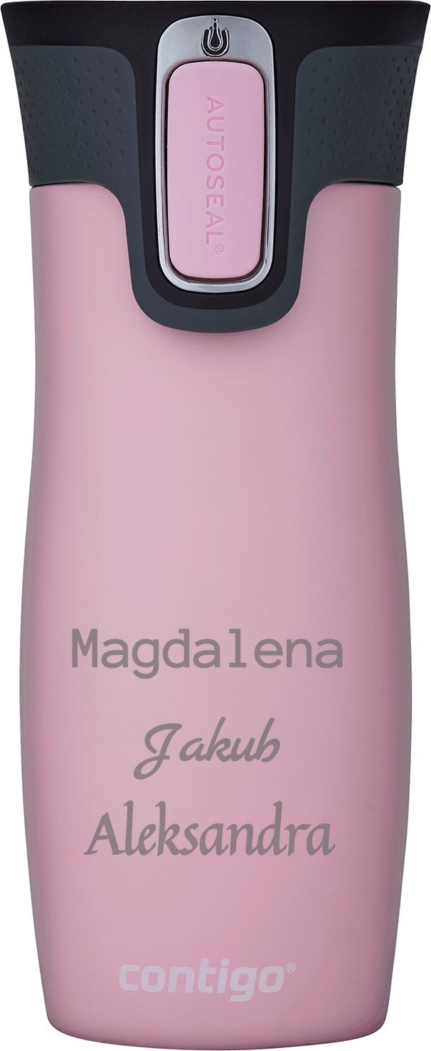 Contigo Kubek termiczny Contigo West Loop 2.0 z własnym napisem-grawer- różowy mat
