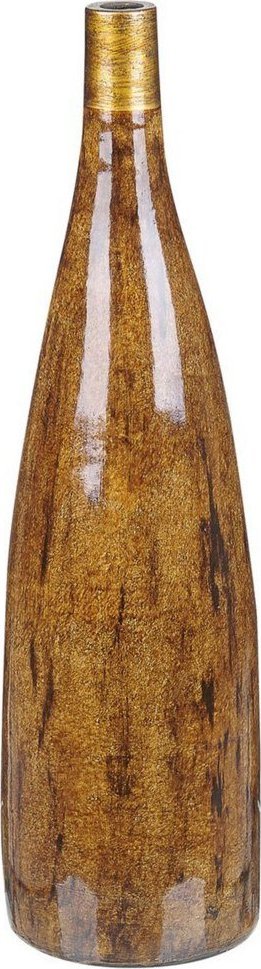 Beliani Wazon na kwiaty z terakoty 52 cm brązowy BURGOS