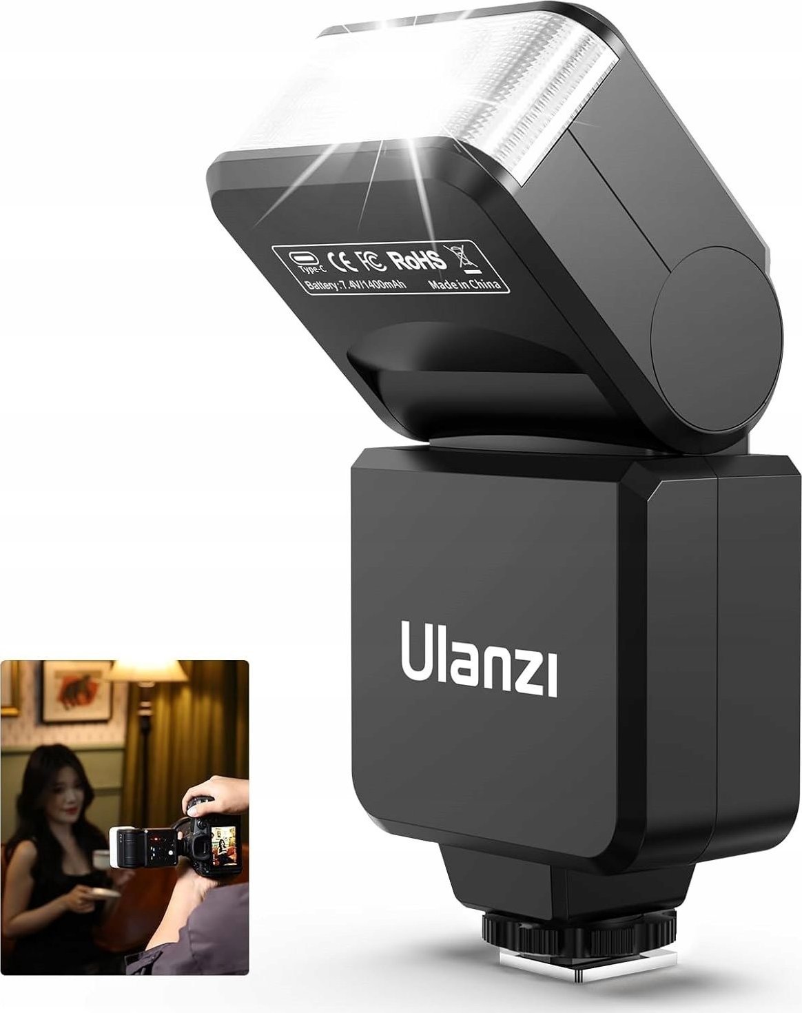 Lampa błyskowa Ulanzi Lampa Błyskowa Stopka ISO GN32 CCT 5600K 1/200-1/10000s Dyfuzor / Ulanzi F32