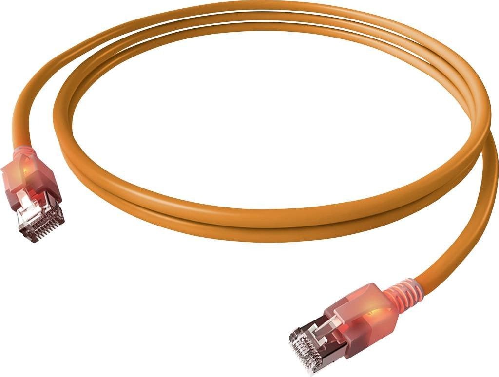 Kabel krosowy EasyLan S/FTP DualBoot LED Cat.6A, RJ45 / RJ45, LSOH, pomarańczowy, 5 m