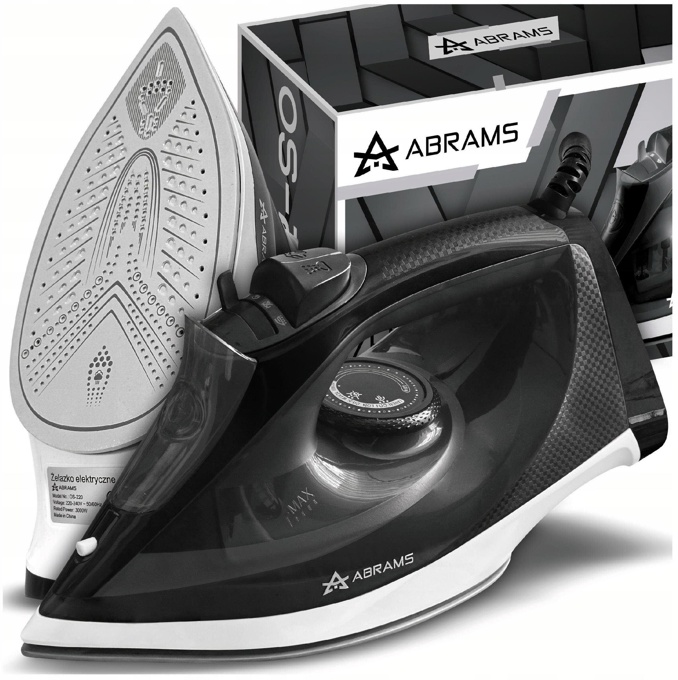 ŻELAZKO PAROWE RĘCZNE 3000W STOPA CERAMICZNA Z GENERATOREM PARY TURYSTYCZNE