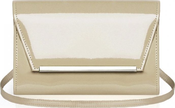 Solome BEŻOWA KOPERTÓWKA TOREBKA DAMSKA SOLOME M10 LAKIER 14