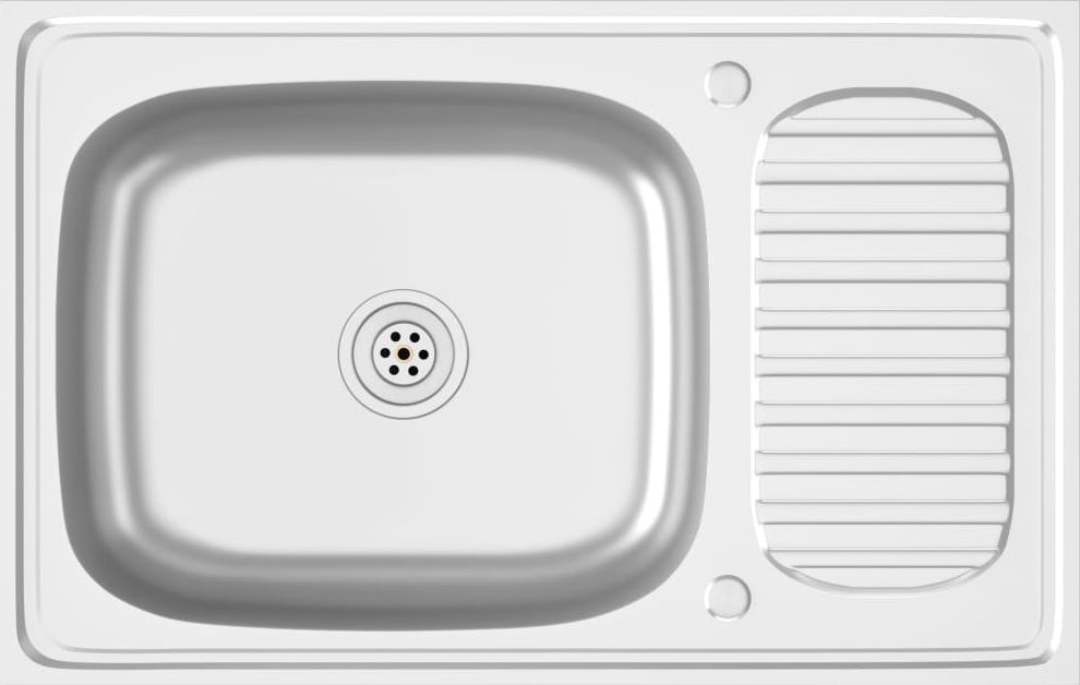 Zlewozmywak vidaXL z ociekaczem 80x50cm stal