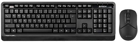 Klawiatura + mysz A4Tech A4tech Bezdrátový kancelářský set klávesnice+myš FG1012S, CZ/SK, černá