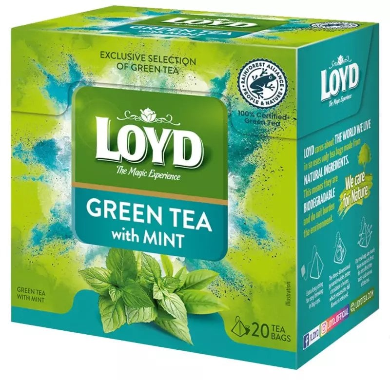 Loyd Herbata zielona z miętą 20 torebek