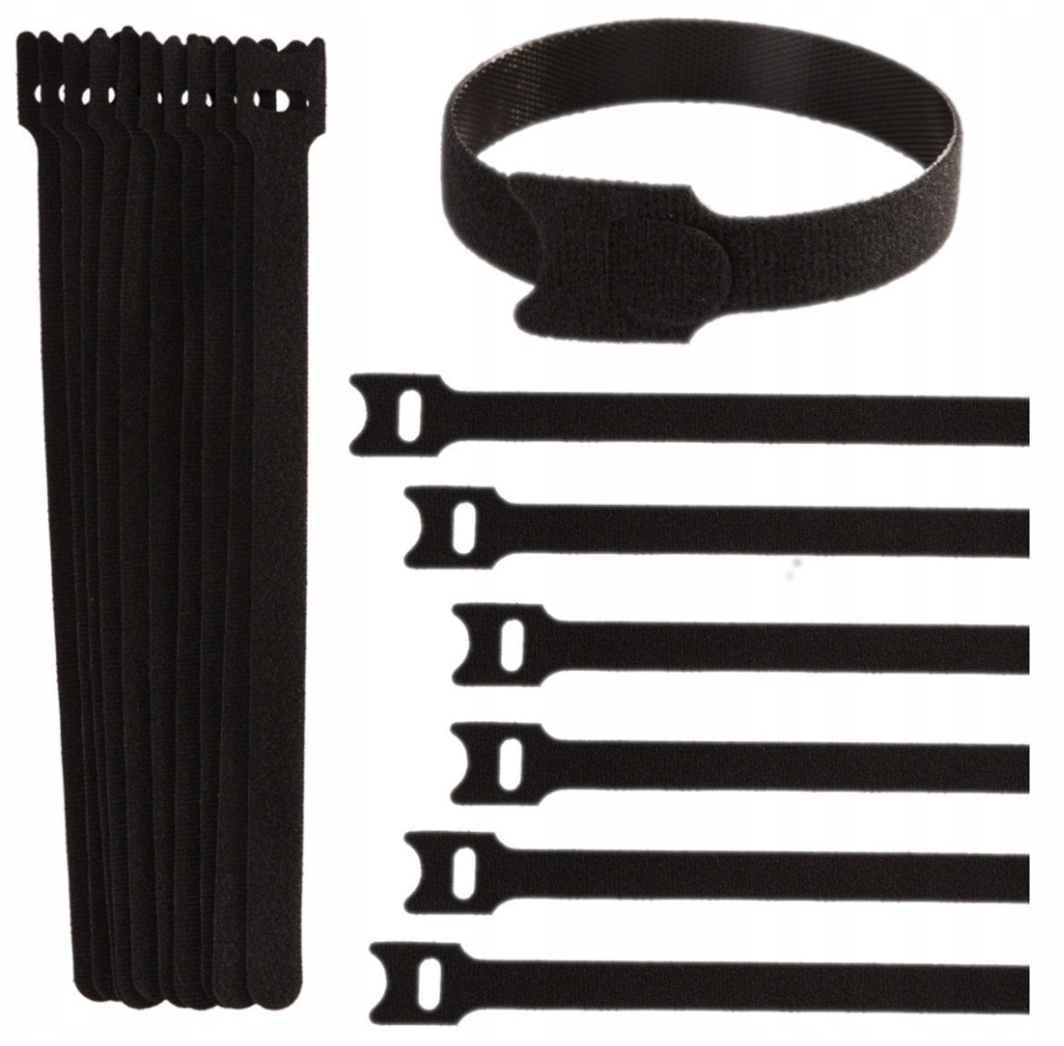 Opaska rzep – organizer do kabli 210mm x 12mm – zestaw 10szt (1000)