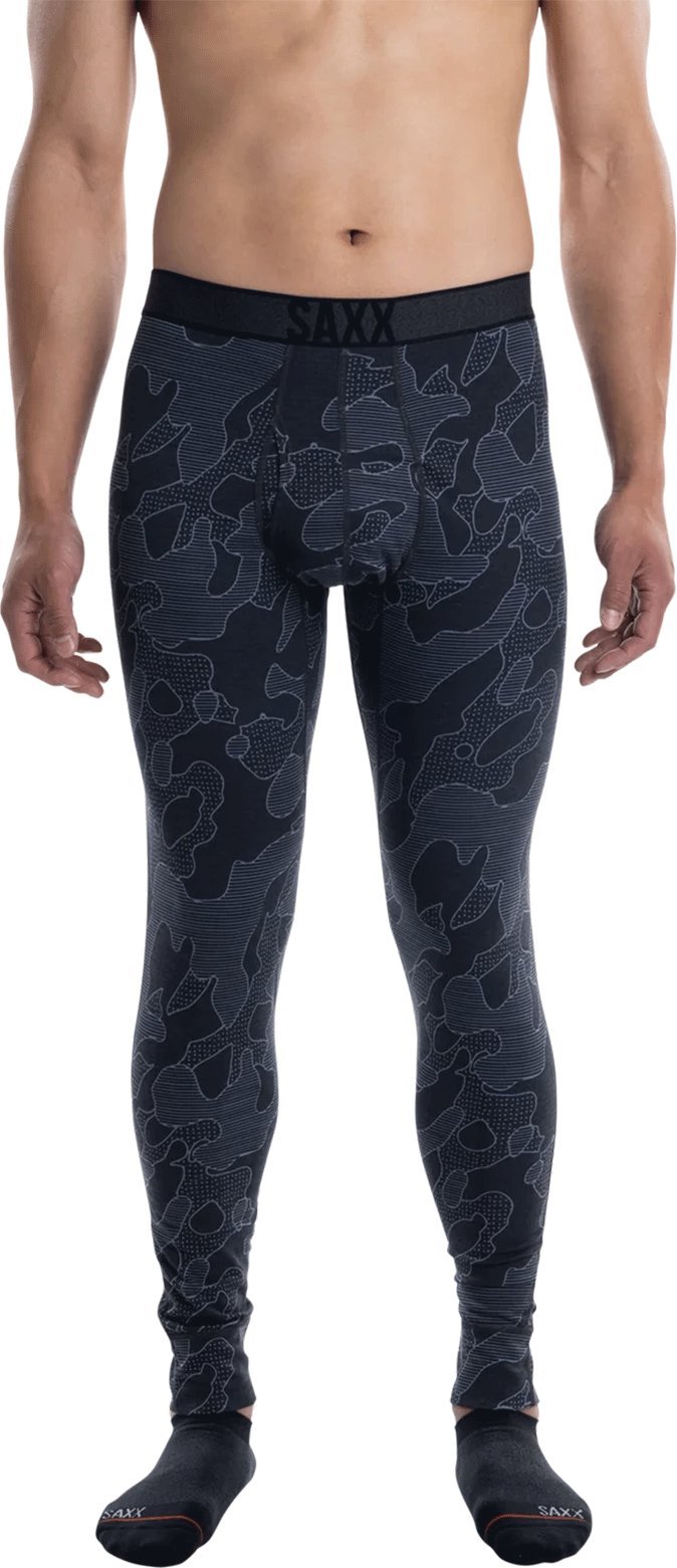 SAXX Męskie termoaktywne leginsy z długą nogawką SAXX ROAST MASTER Tight Pomo Camo - Granatowe S