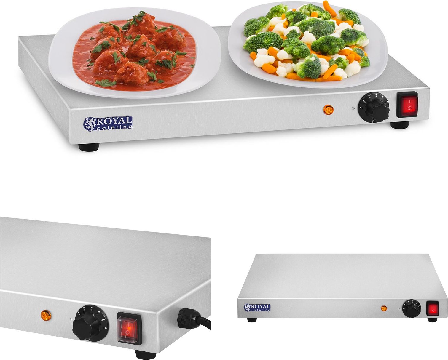Royal Catering Elektryczna płyta taca grzewcza podgrzewacz stołowy 250W Royal Catering Elektryczna płyta taca grzewcza podgrzewacz stołowy 250W Royal
