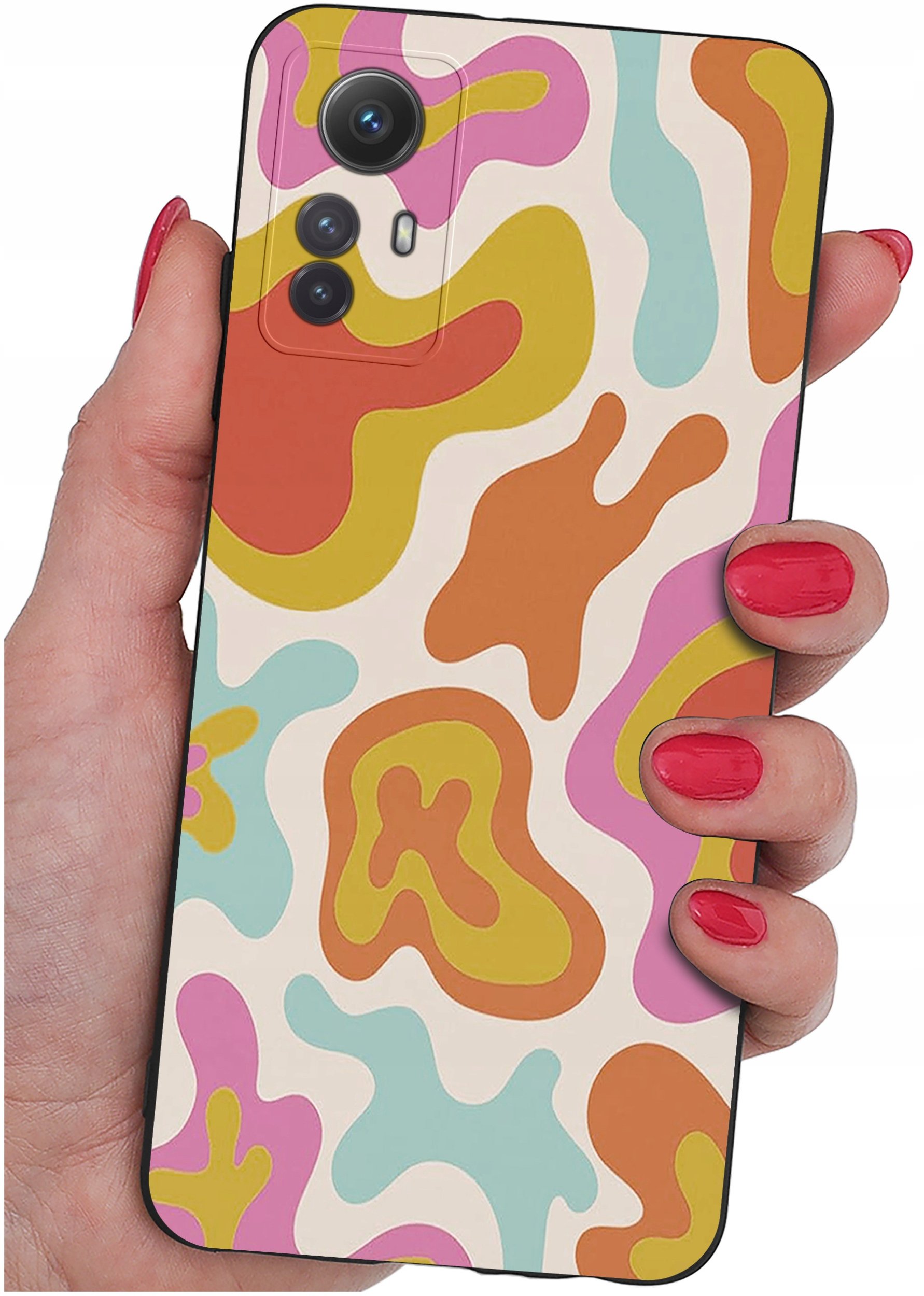 ETUI do Xiaomi Redmi Note 12S | WZORY | SILIKONOWE MATT CASE + SZKŁO 9H