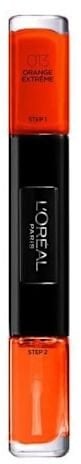 L’Oreal Paris L'Oreal Paris, Infallible, Gel-Effect, Nail Polish 2-In-1, 013, Orange Extreme, 2 x, 5 ml For Women