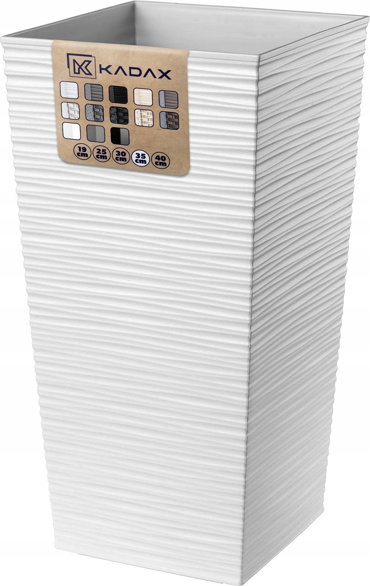 Kadax KADAX Doniczka Donica 34x68cm Wkład Biała Dłuto