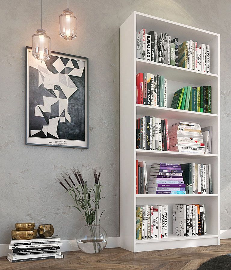 Elior Duży regał na książki Nidan 4X - biały