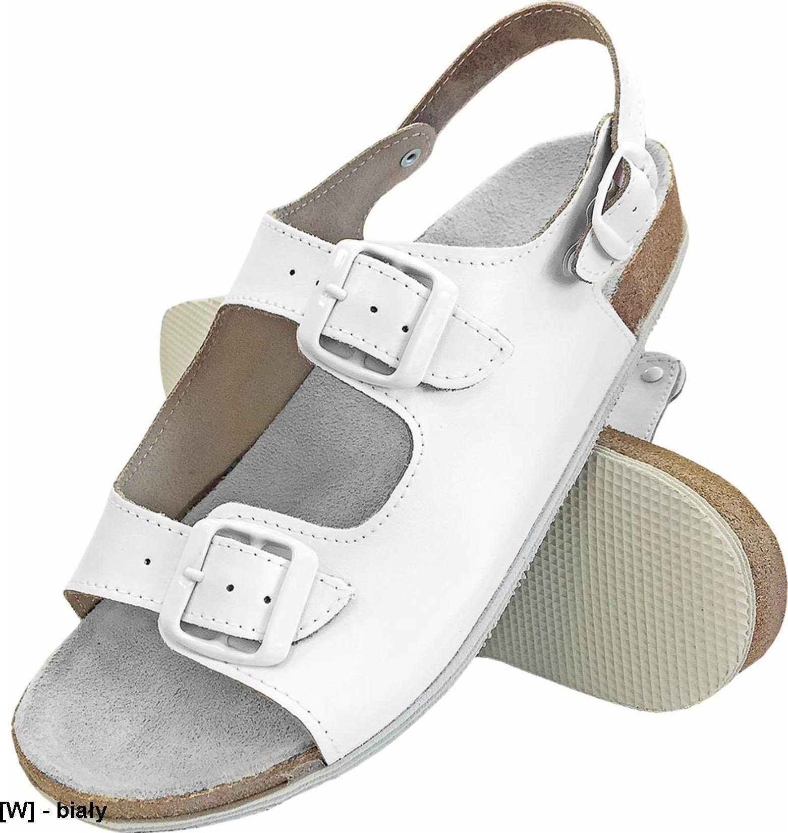 R.E.I.S. BMRKLAKOR3PAS - obuwie ortopedyczne, trzy paski z regulacją tęgości + pasek podtrzymujący piętę 43