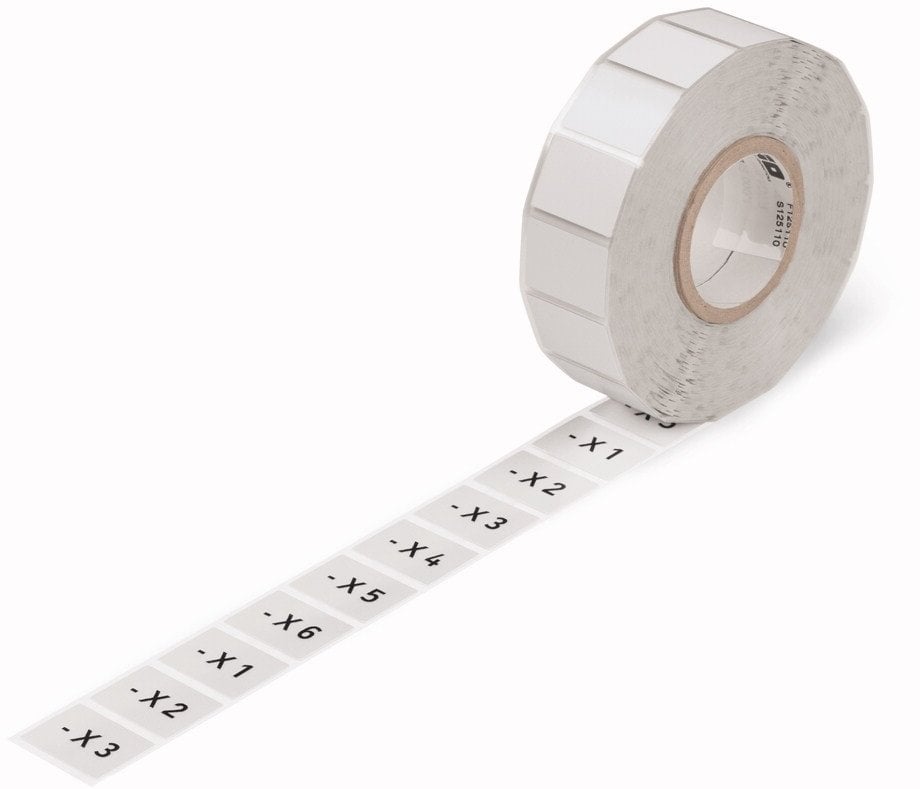 Tabliczki na przycisk 26,5x18mm srebrne (1000tabliczek/rolka) 210-850