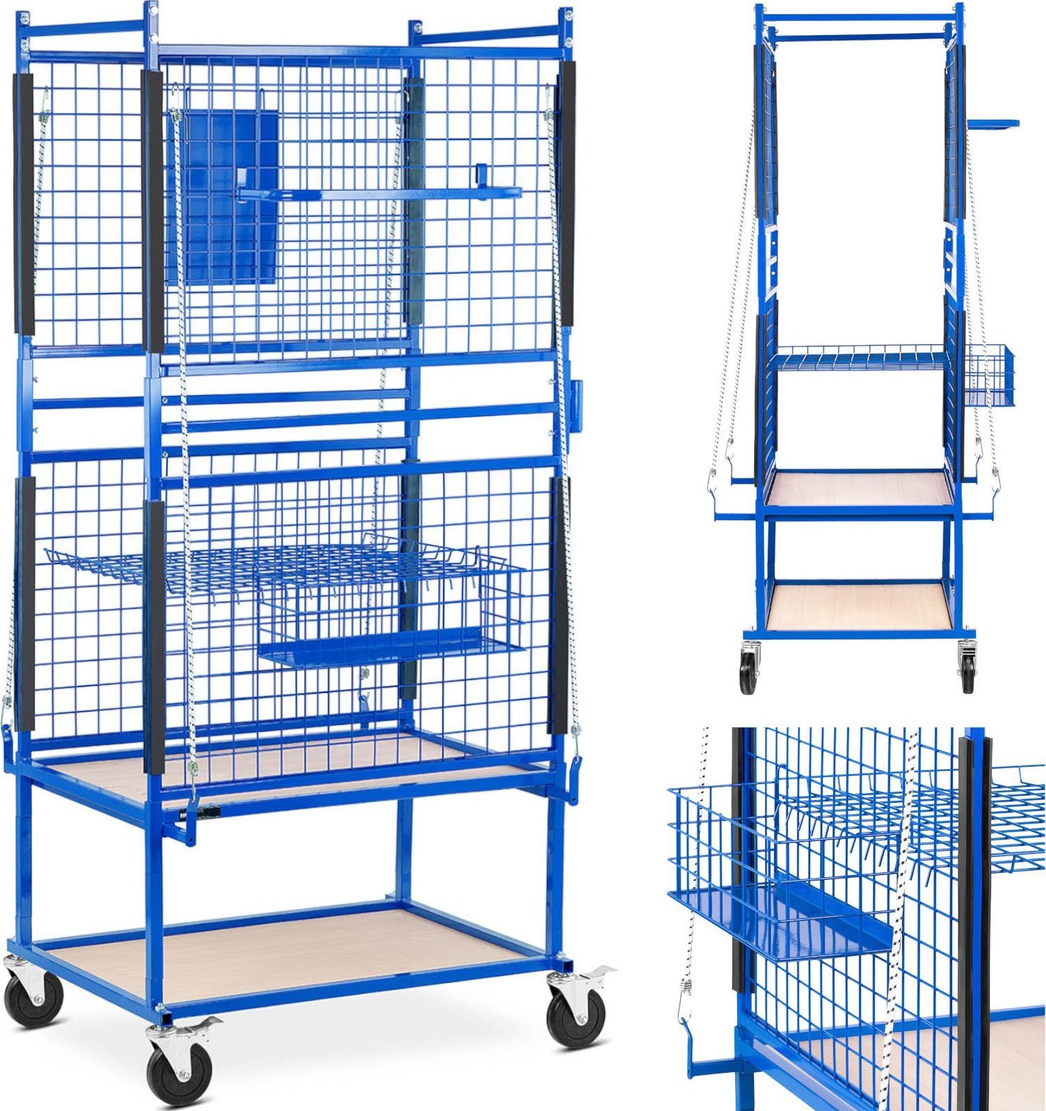 MSW Wózek stojak kosz blacharski lakierniczy do elementów karoserii 60 x 90 x 202 cm Wózek stojak kosz blacharski lakierniczy do elementów karoserii 6