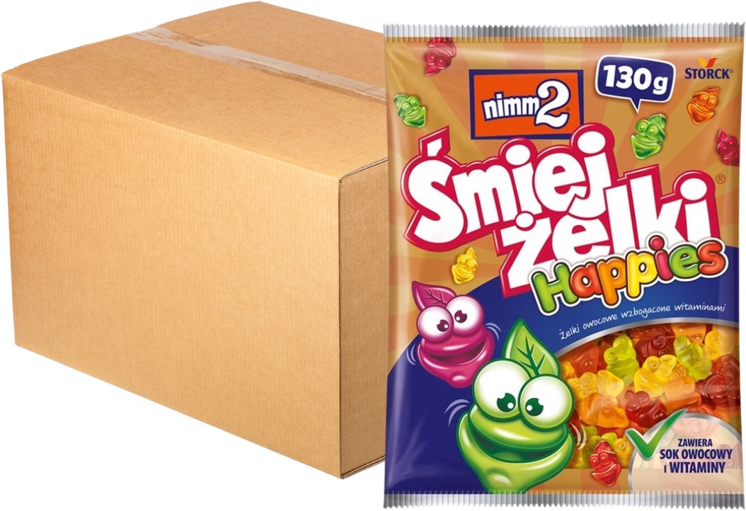nimm2 Śmiejżelki Happies Żelki owocowe wzbogacone witaminami 130 g x 22 sztuk