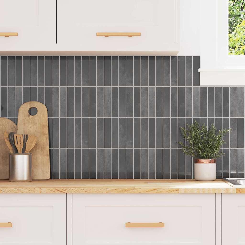 vidaXL Dekoracyjne naklejki 10 pcs Szary 29 x 22,9 x 0,8 cm