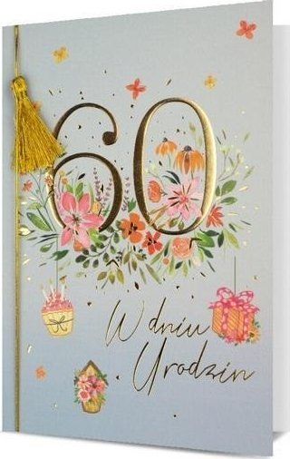 Karnet B6 Urodziny 60