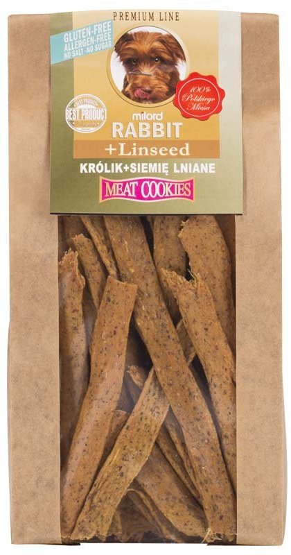 Milord Ciastka dla psa z królikiem i siemieniem lnianym 80 g