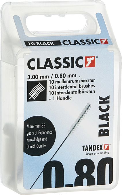 Tandex Tandex (10 szt.) szczoteczek Black Super Fine Classic (czarny)