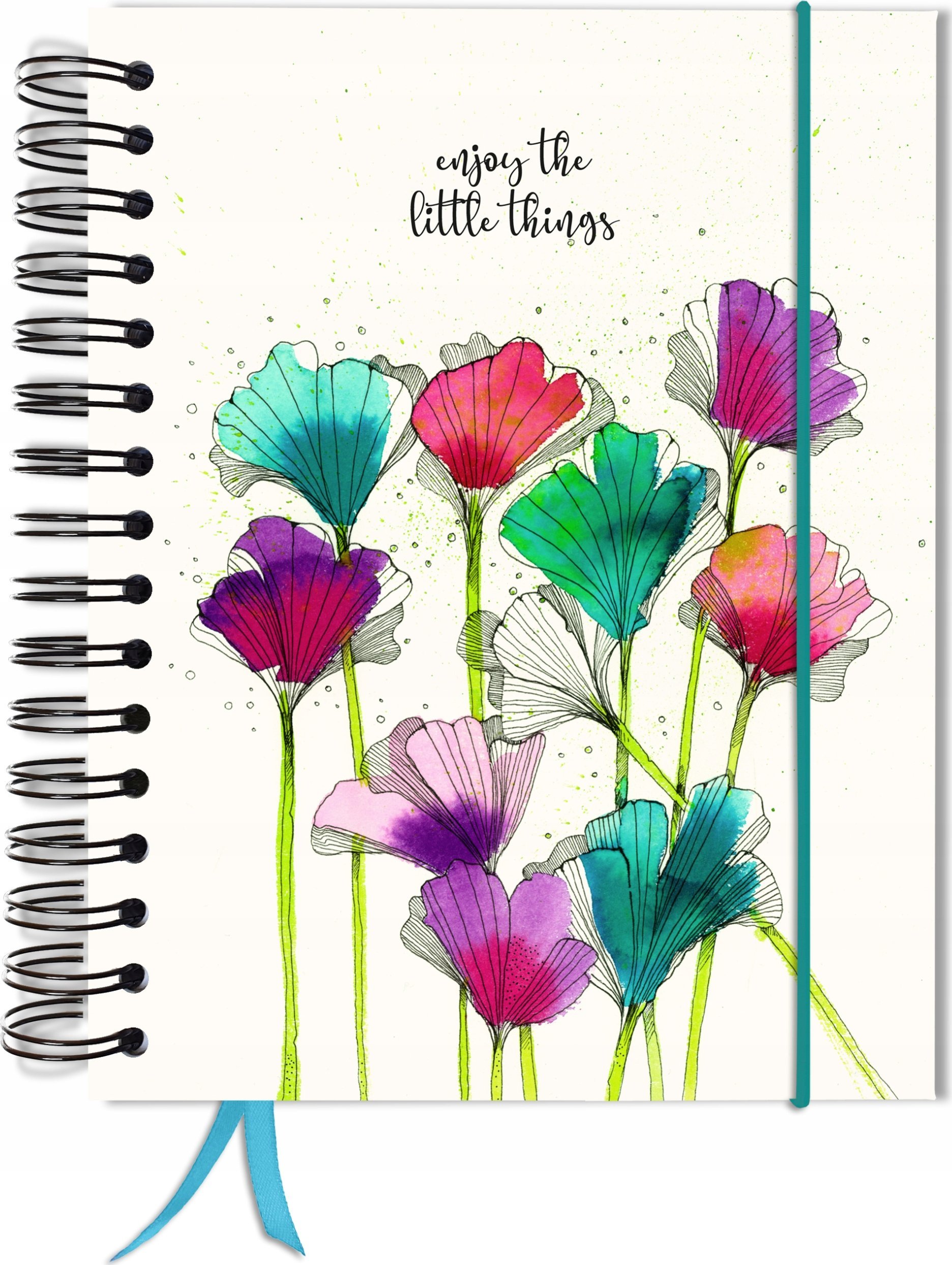 TadaPlanner Bujo bullet 180 stron notatnik A5+ kropki pamiętnik gumka