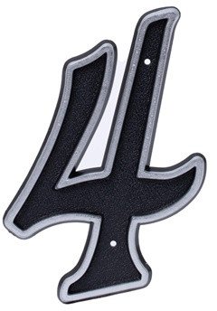 BLASTIC HOUSE NUMBER 4 150MM BLACK
