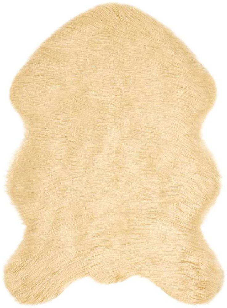 vidaXL Sztuczny biały dywan wełniany 60 x 90 cm