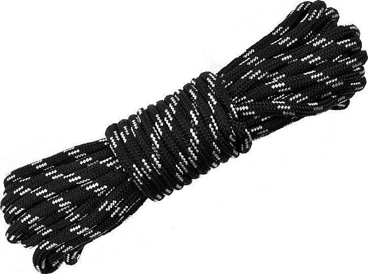 John Paddle Lina kotwiczna pleciona polipropylenowa w odcinkach: 1/10/15/20/50/100m Czarna 8mm 1 m