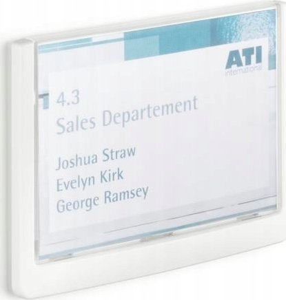 Durable Tabliczka informacyjna 149x105.5mm DURABLE CLICK SIGN 486102 biała z wysokiej jakości plastiku