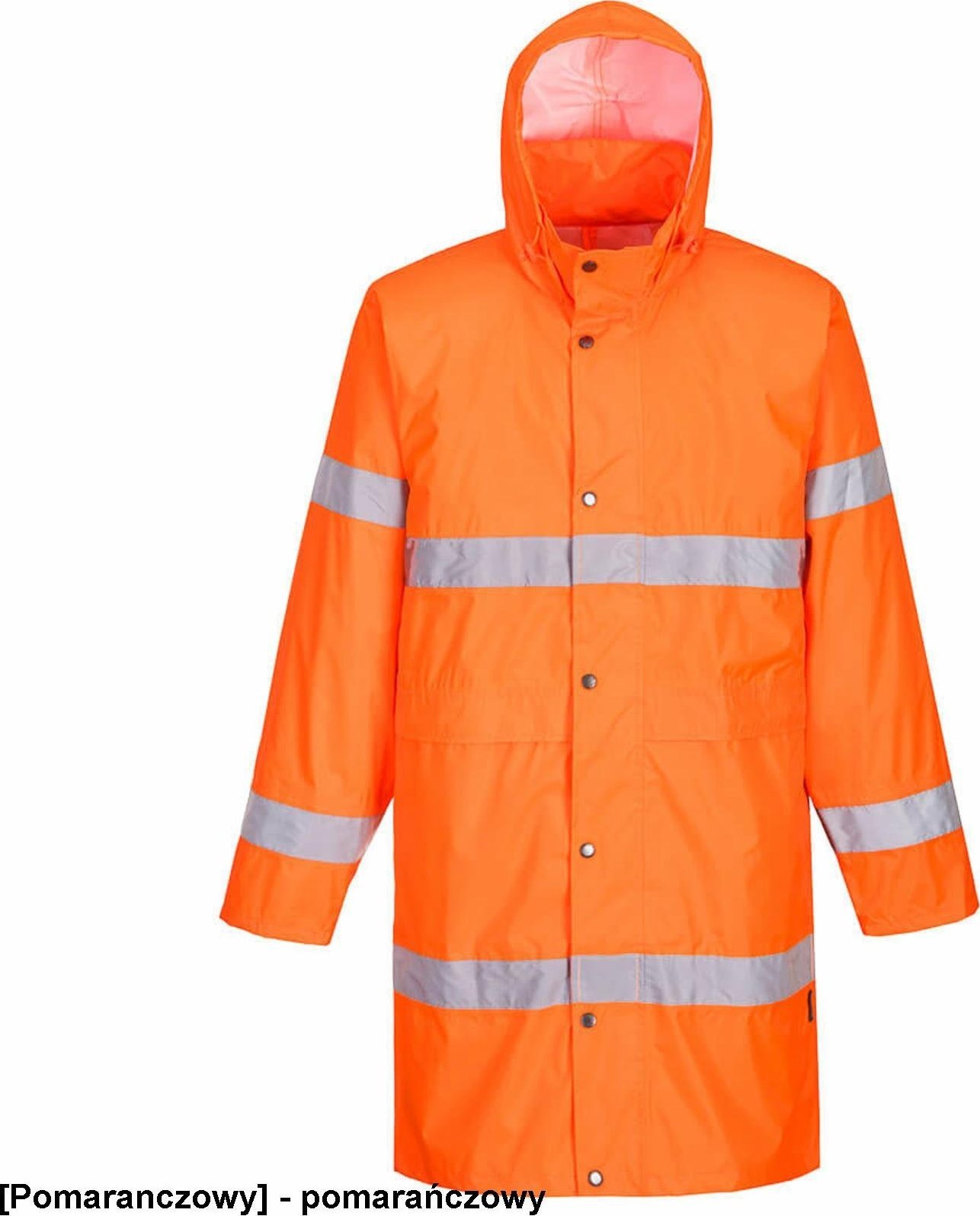 Portwest H442 - Płaszcz wodoodporny, ostrzegawczy 100cm - pomarańczowy L