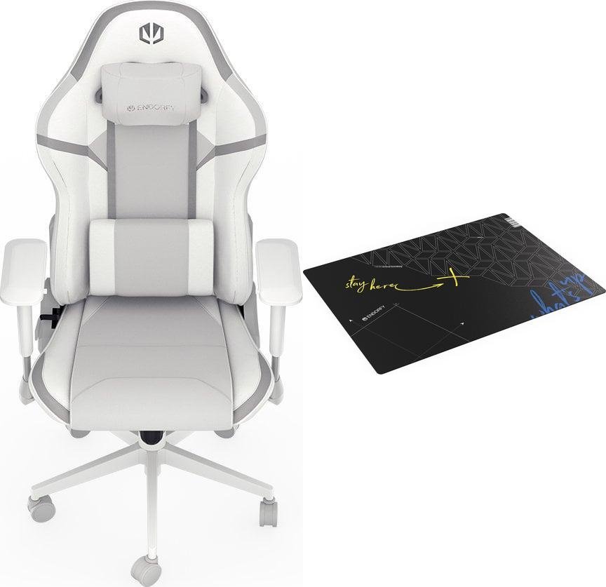 Fotel Endorfy Scrim OWH (EY8A007) biały + Endorfy Floor Pad FP120R (EY8G001)