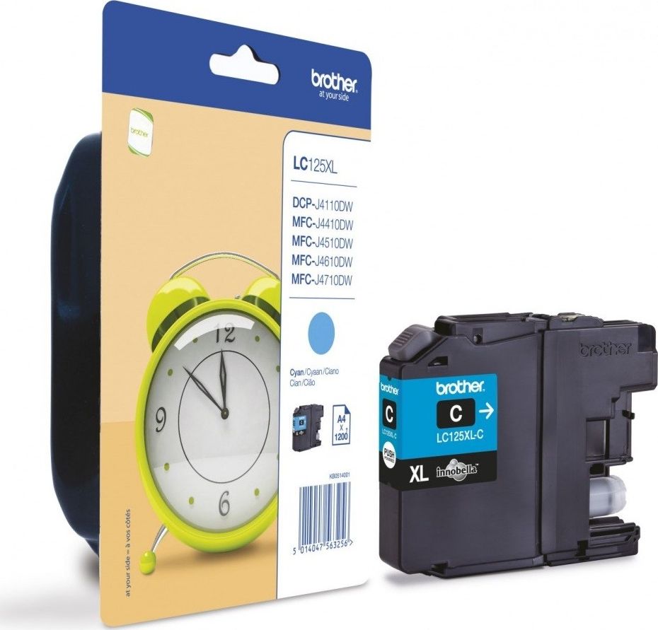 Tusz Brother Brother Tusz LC125XLC Cyan 1,2K 1200sh