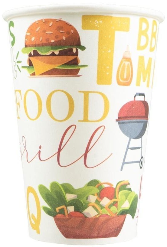 Kubki papierowe Grill Time 8szt