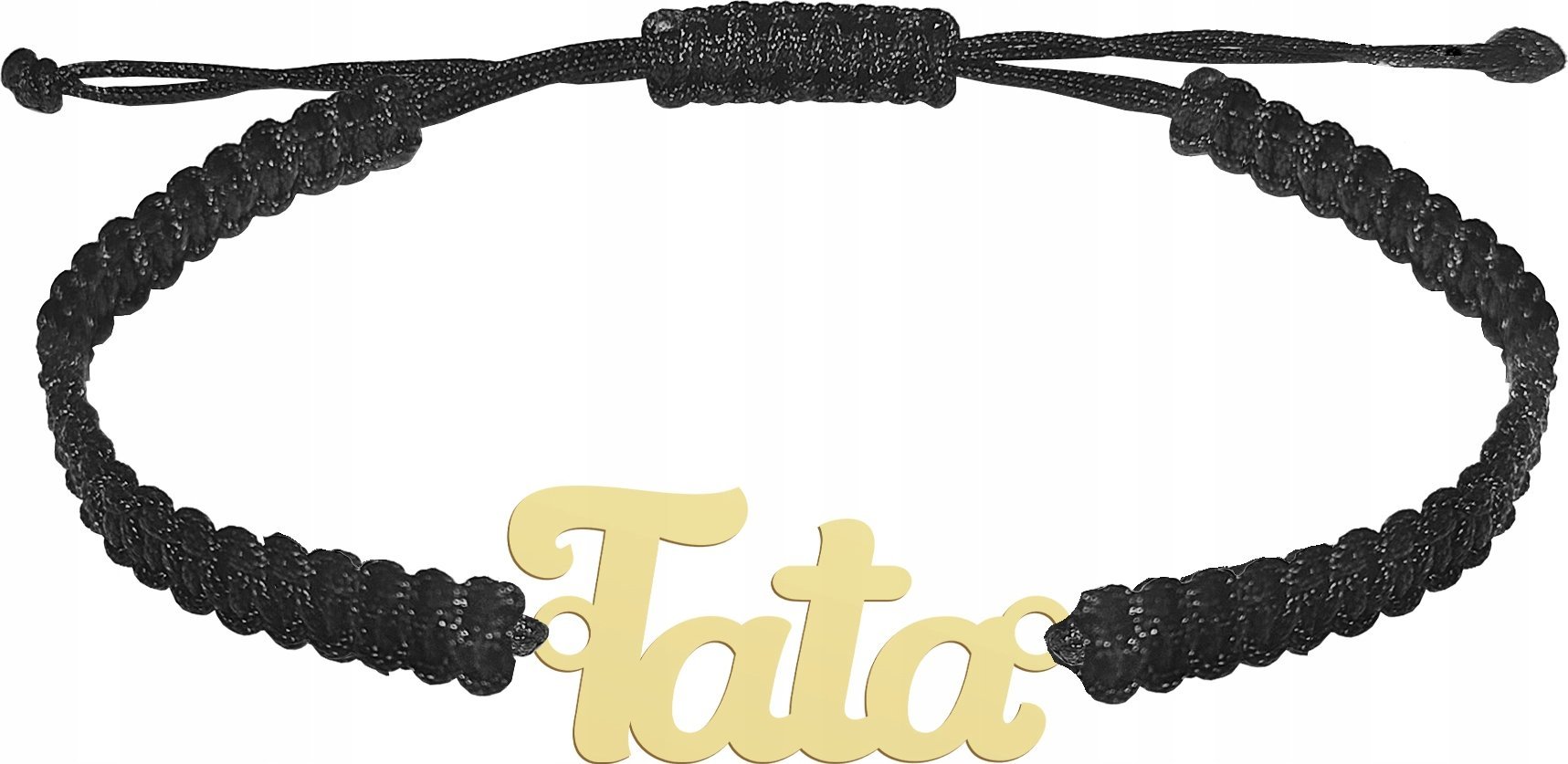 Radziszewska Jewellery Bransoleta Złota Tata Srebro 925 Makrama Prezent dla Taty ŻYCZENIA GRATIS