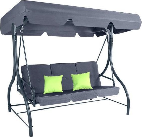 kontrast Huśtawka ogrodowa leżanka CASABLANCA 3os. szara