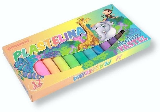 Plastelina 12 kolorów pastel