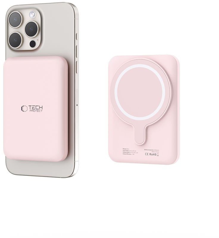 Powerbank Tech-Protect PB10 LifeMag 5000mAh Różowy