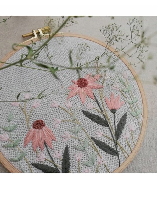 Zestaw Startowy do Nauki Haftowania - Jeżówka