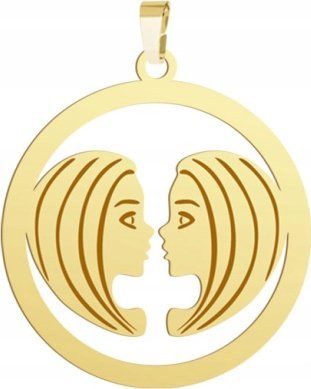 Radziszewska Jewellery BLIŹNIĘTA Zawieszka Pozłacana Znak Zodiaku srebro925 Dedykacja GRATIS