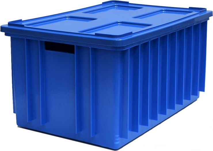 Artech Pojemnik magazynowy z pokrywą, wym. 60x40cm, kolor, atest na kontakt z żywnością (Kolor niebieski)