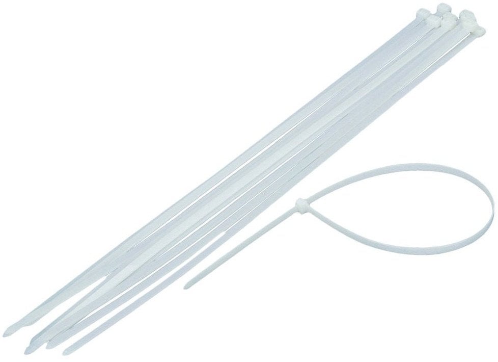 CABLE TIES 7.5X370MM 100PCS WHITE