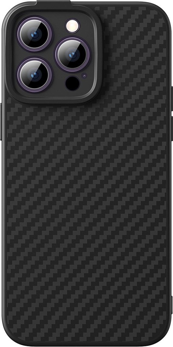 Baseus Etui + szkło Baseus Synthetic Fiber MagSafe Apple iPhone 14 Pro Max czarne